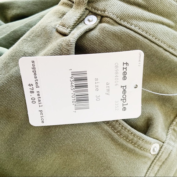 NWT Free People Army High Rise Skinny Jeans - Picture 3 of 7